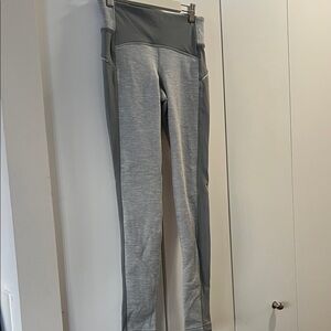 Athleta Grey Fleece Leggings